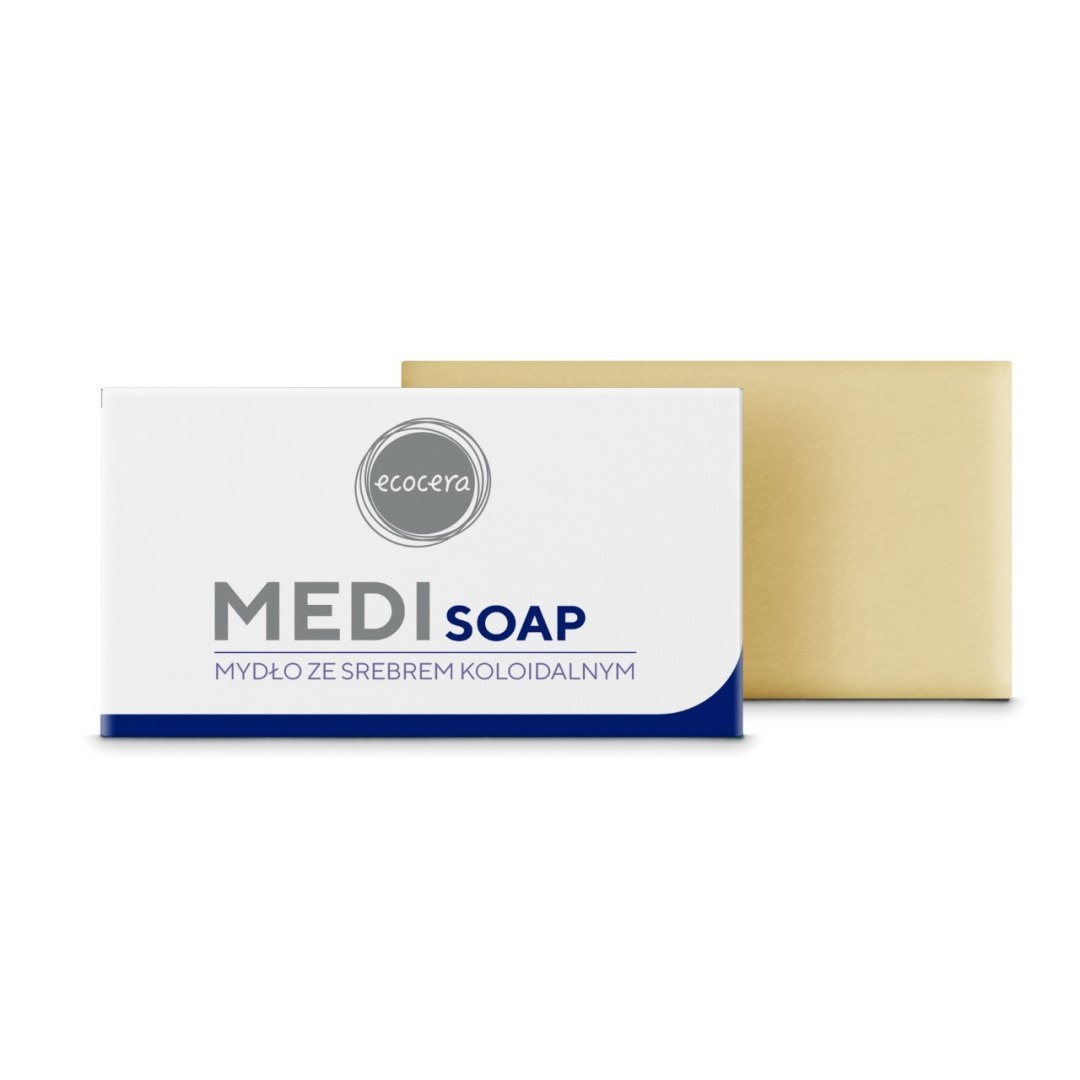 14066431687456730 Medi Soap mydło antybakteryjne w kostce ze srebrem koloidalnym 100g - obrazek 1