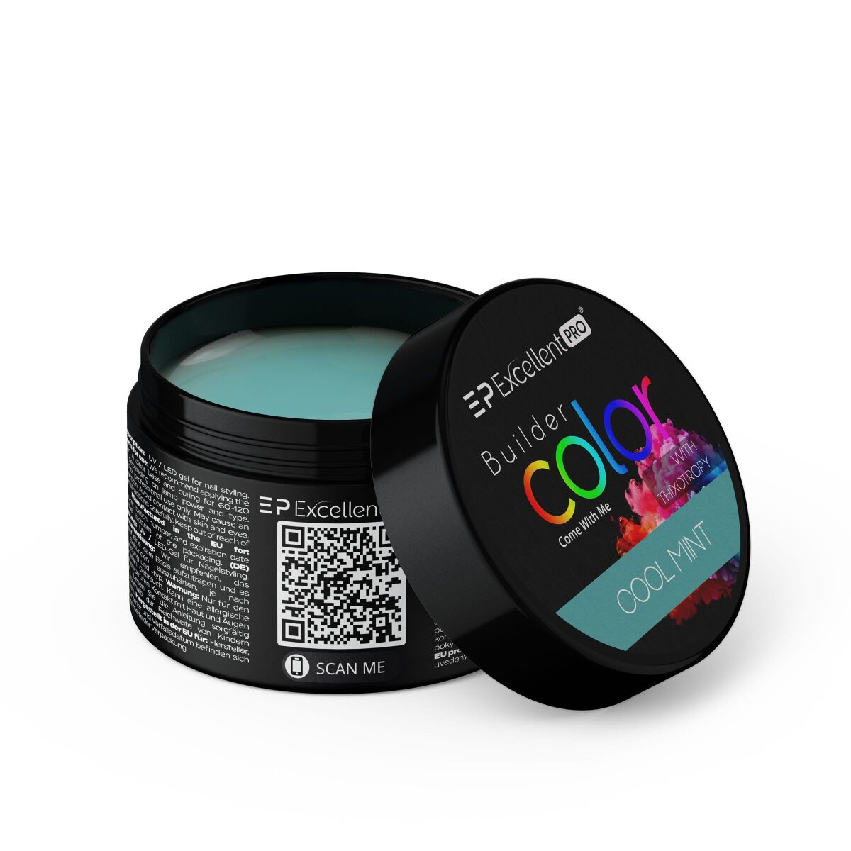 Kozubek.info for Excellent PRO Builder Color With Thixotropy Pastel żel budujący Cool Mint 15g - obrazek 1