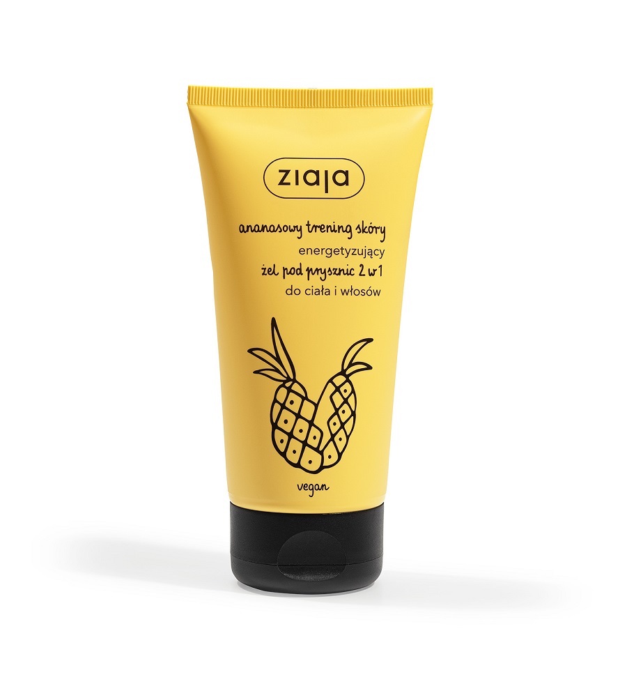 14217621614945938 Ananasowy Trening Skóry energetyzujący żel pod prysznic 2w1 do ciała i włosów 160ml - obrazek 1