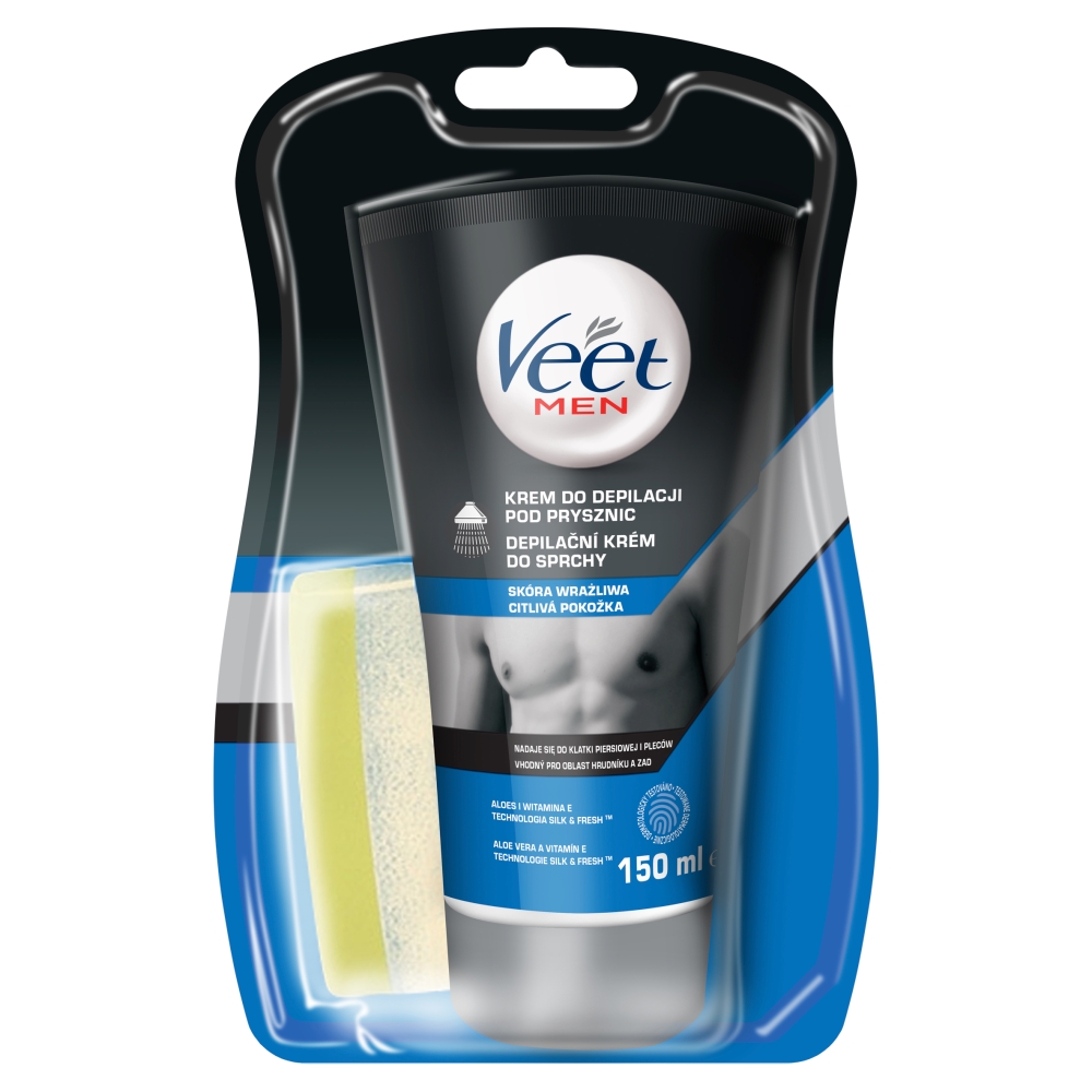 14354141707291675 Men krem do depilacji pod prysznic skóra wrażliwa 150ml - obrazek 1