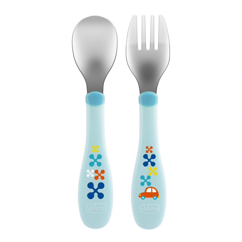 14358651663242808 Metal Cutlery sztućce metalowe 18m+ Niebieskie - obrazek 1