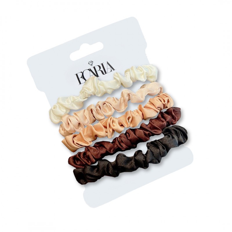 14374021712294628 Zestaw frotek do włosów Scrunchie 5szt. - obrazek 1