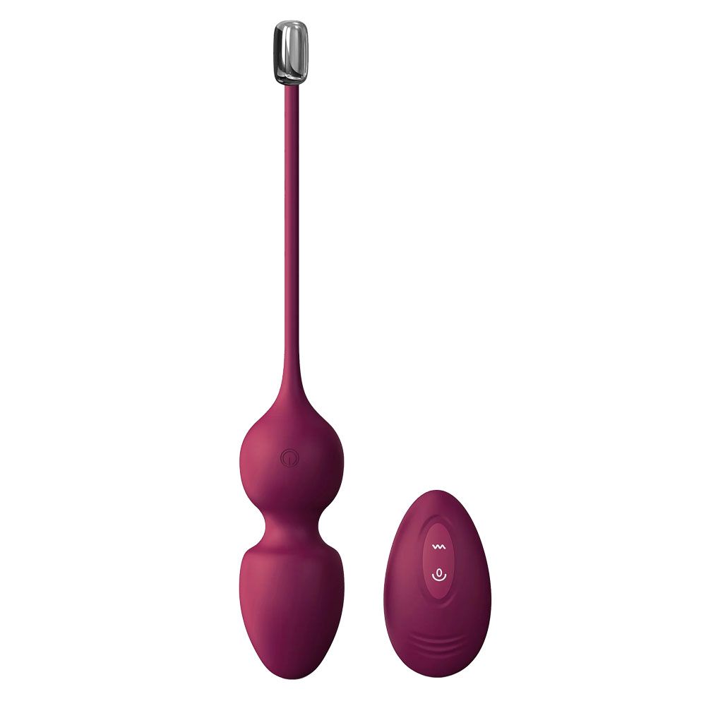 1449891712113652 Love Balls wibrujące kulki gejszy sterowane pilotem Plum - obrazek 1