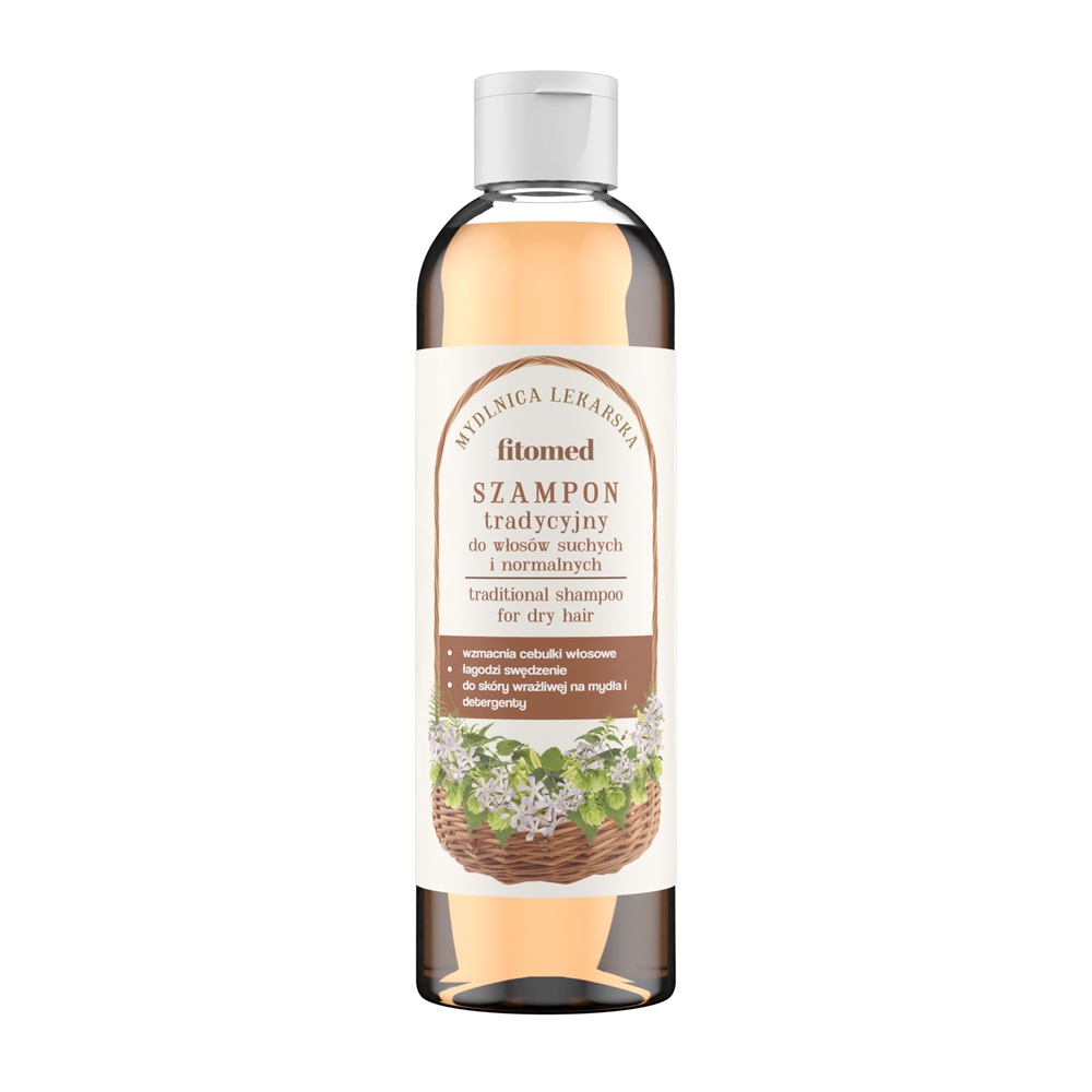 14664451720183490 Tradycyjny szampon ziołowy do włosów suchych i normalnych Mydlnica Lekarska 250ml - obrazek 1
