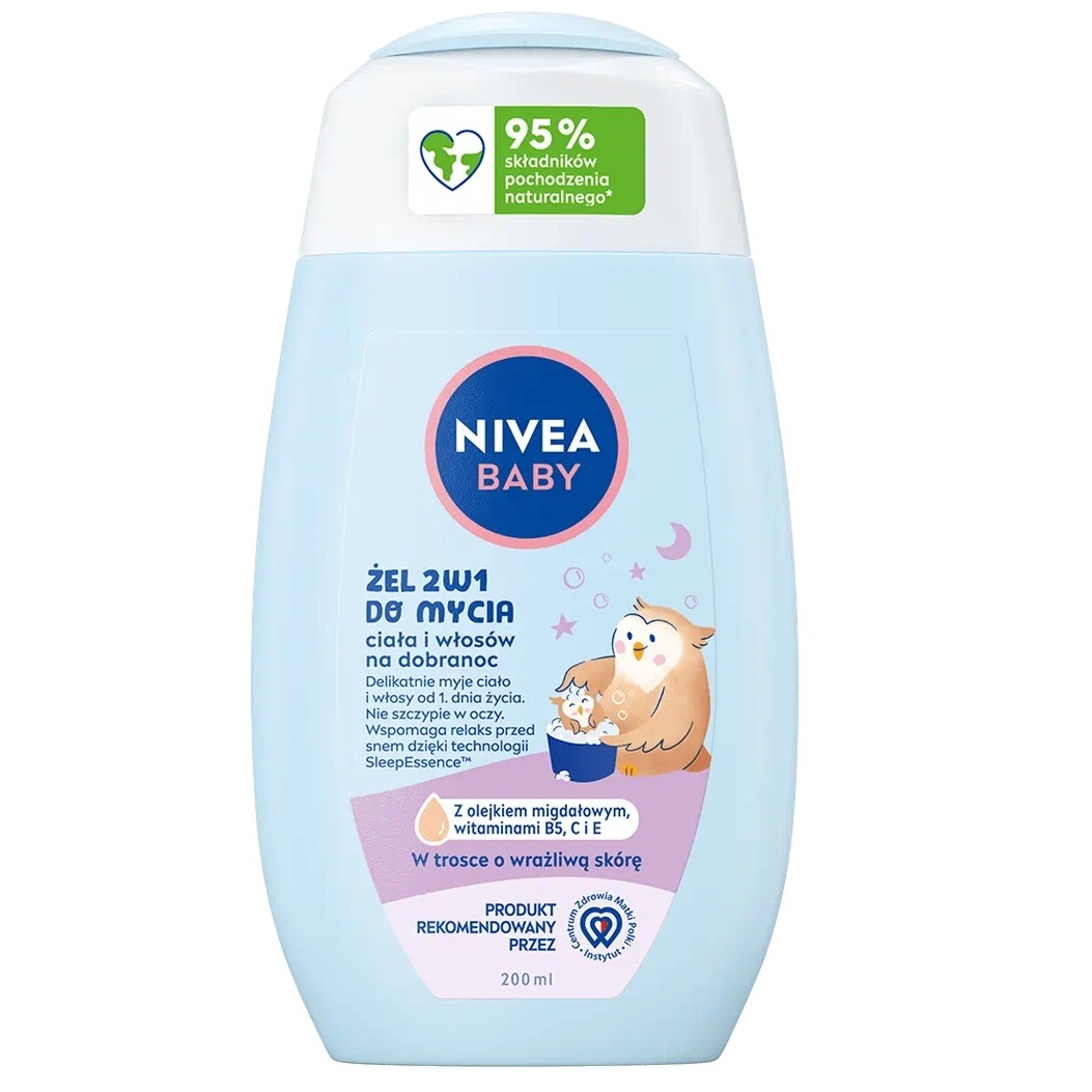 14665521750940301 Baby żel 2w1 do mycia ciała i włosów na dobranoc 200ml - obrazek 1