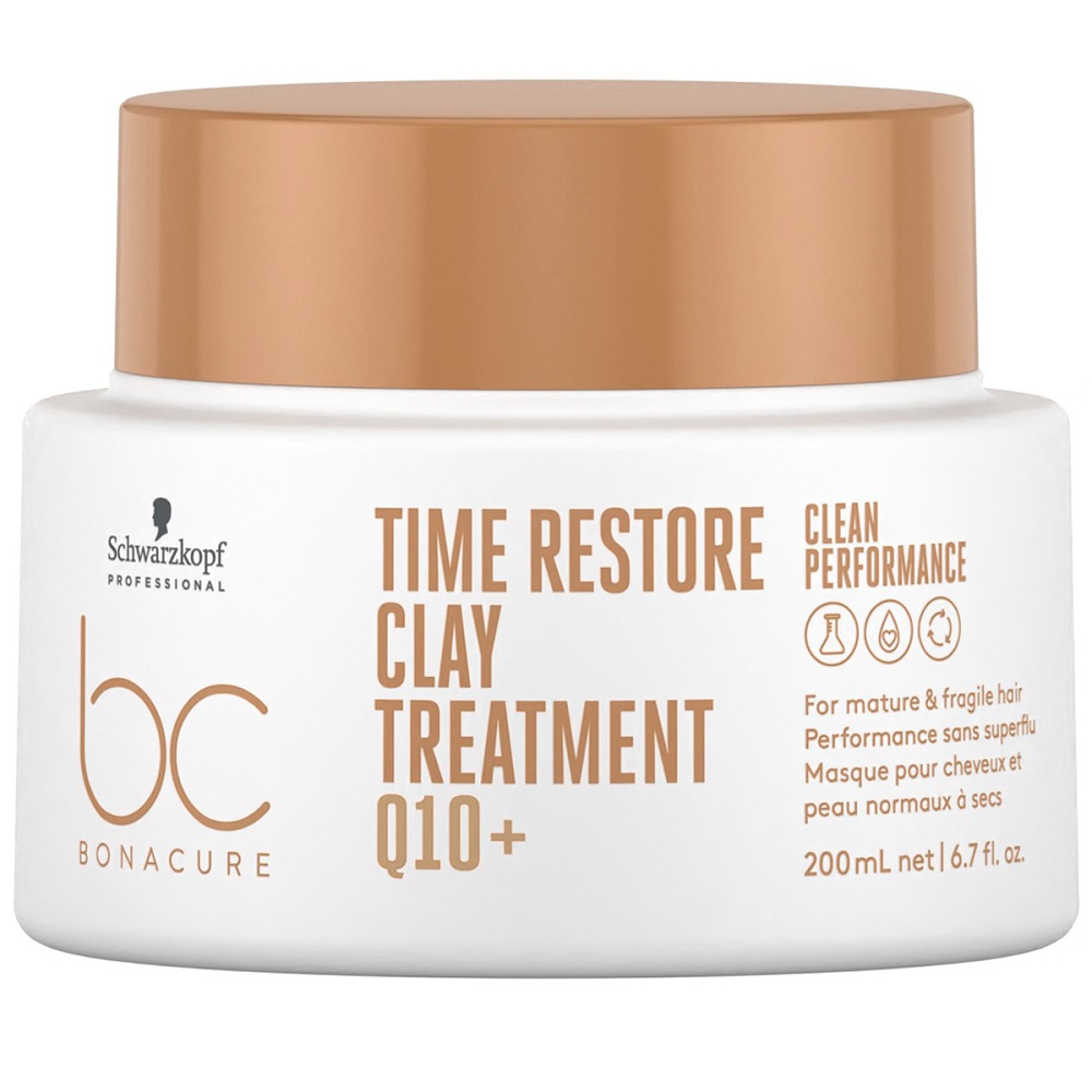 14718511678678529 BC Bonacure Time Restore Clay Treatment wzmacniająca maska glinkowa do włosów dojrzałych i kruchych 200ml - obrazek 1