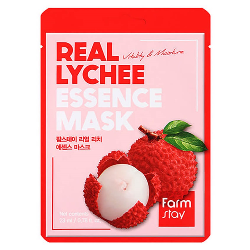 14755891681370913 Real Lychee Essense Mask nawilżająca maseczka w płachcie z ekstraktem z liczi 23ml - obrazek 1