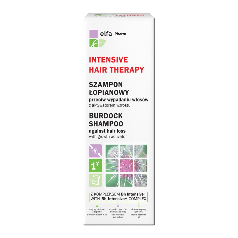14756201718101949 Intensive Hair Therapy szampon łopianowy przeciw wypadaniu włosów z aktywatorem wzrostu 200ml - obrazek 1