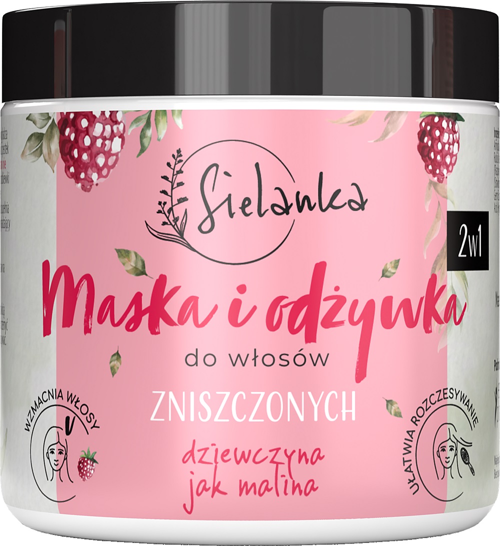 14923441660711412 2 w 1 maska i odżywka do włosów zniszczonych Malina 250ml - obrazek 1