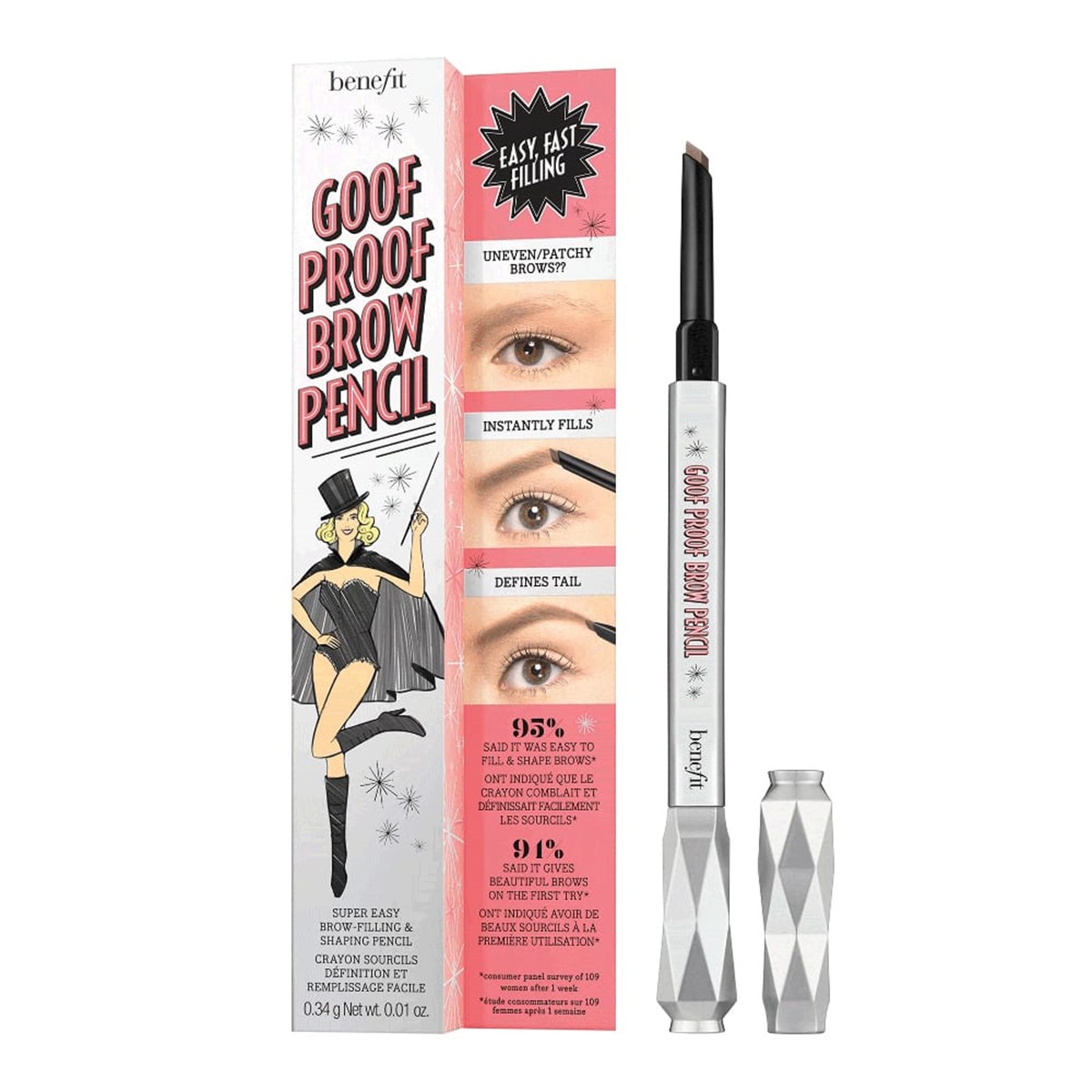 15002791622799857 Goof Proof Brow Pencil kredka do brwi 5 Deep Brown 0.34g - obrazek 1