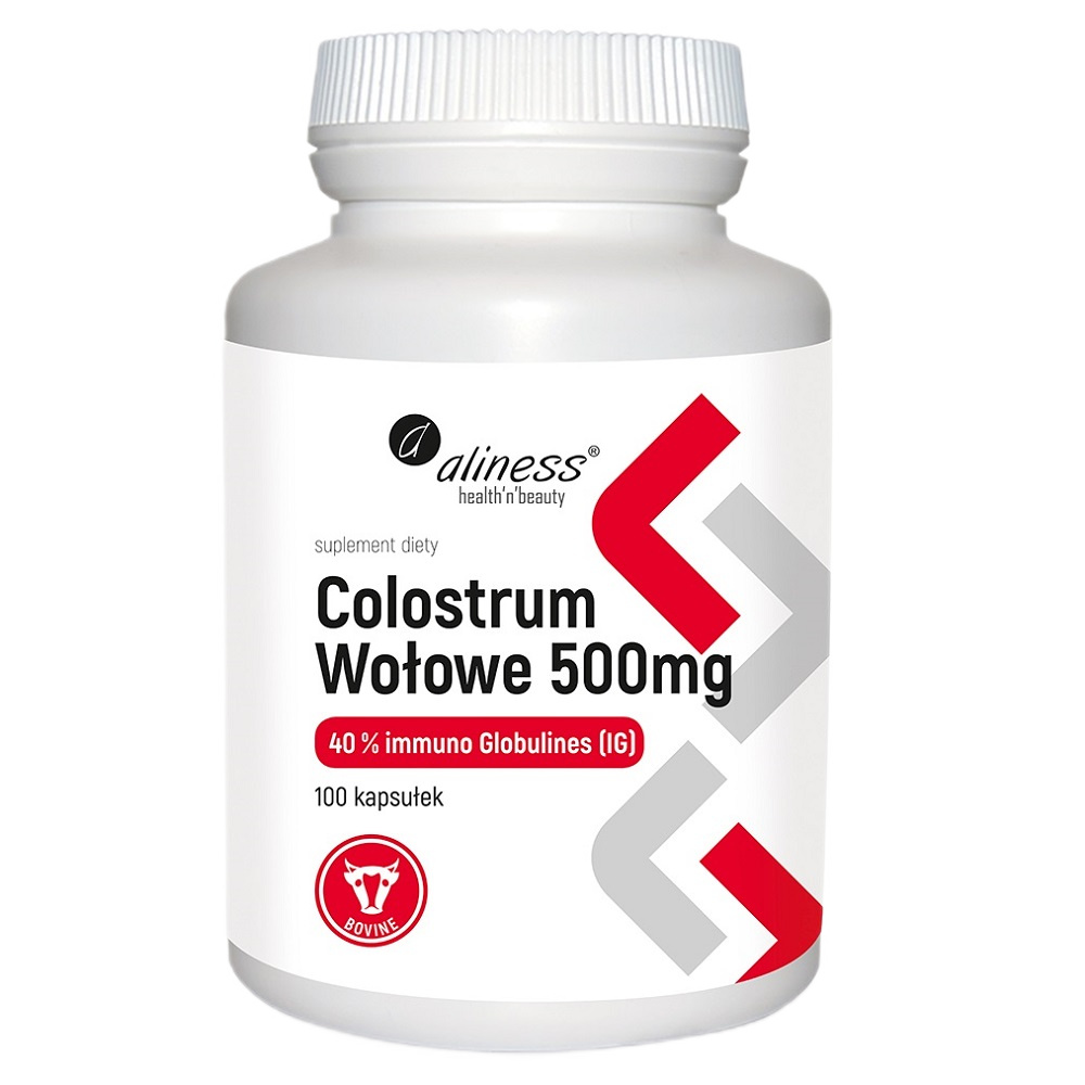 150441763980337 Colostrum Wołowe IG 40% 500mg suplement diety 100 kapsułek - obrazek 1