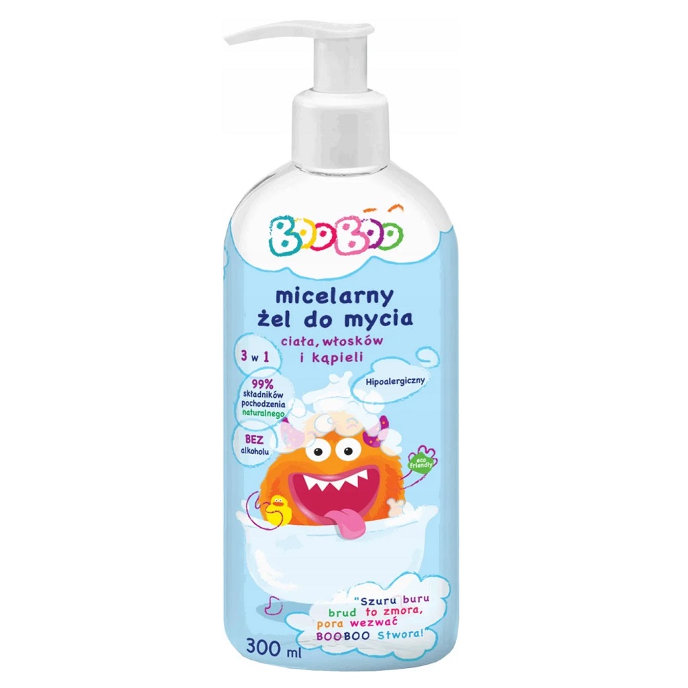 15098651614182400 Micelarny żel do mycia ciała włosów i kąpieli 300ml - obrazek 1