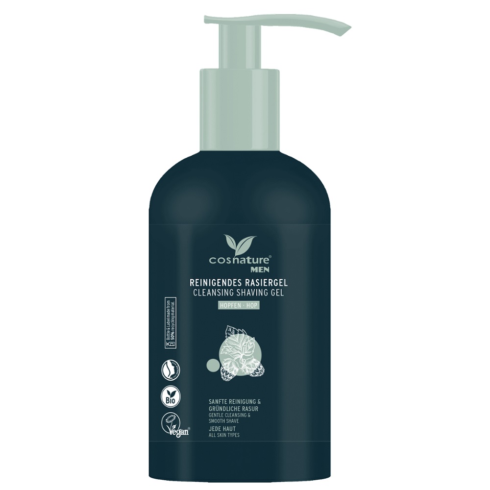 15127231676369472 Men naturalny oczyszczający żel do golenia z wyciągiem z szyszek chmielu 200ml - obrazek 1