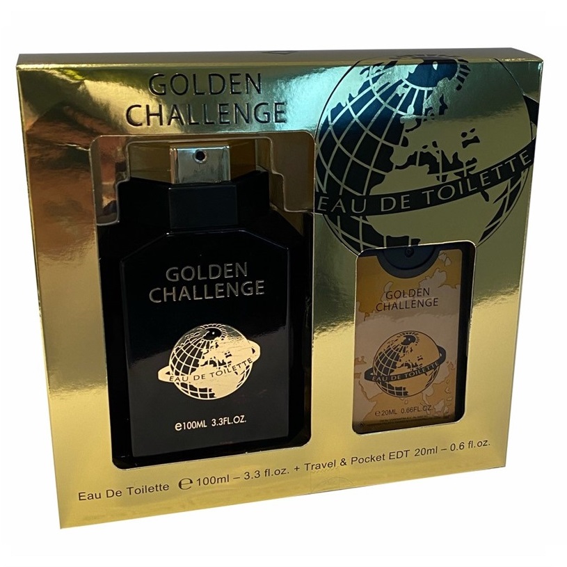 15167741680515349 Golden Challenge zestaw woda toaletowa spray 100ml + woda toaletowa spray 20ml - obrazek 1
