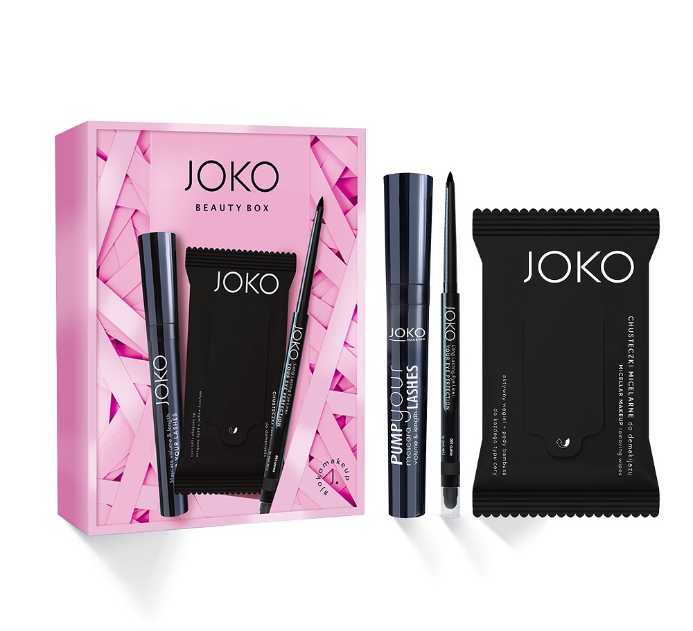 15188681665117230 Beauty Box 01 zestaw Pump Your Lashes Mascara 9ml + Eye Pencil 001 + Micellar Wipes - obrazek 1
