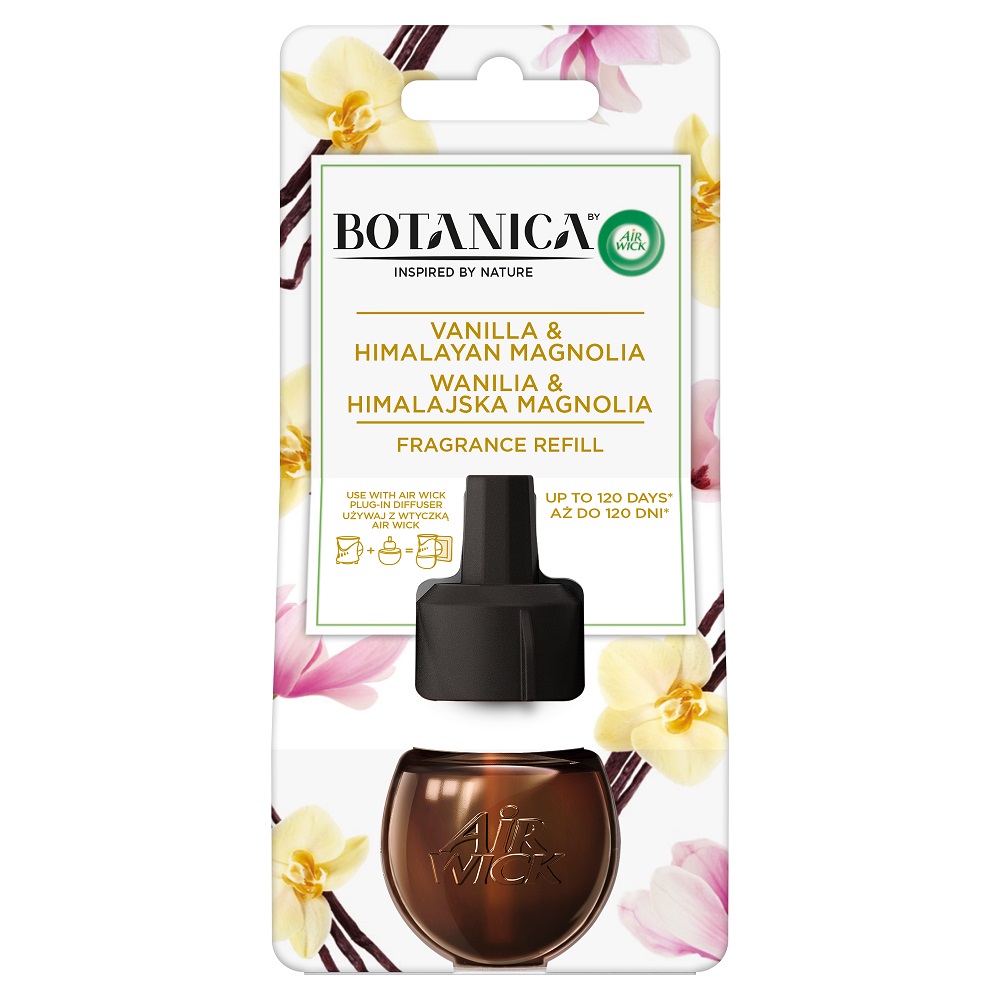 15457281618548592 Botanica wkład do elektrycznego odświeżacza Wanilia & Himalajska Magnolia 19ml - obrazek 1