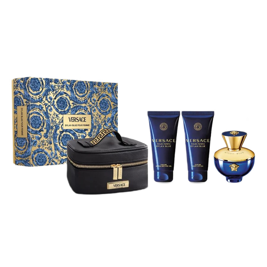 15553721732555393 Dylan Blue Pour Femme zestaw woda perfumowana spray 100ml + żel pod prysznic 100ml + balsam do ciała 100ml + kosmetyczka - obrazek 1