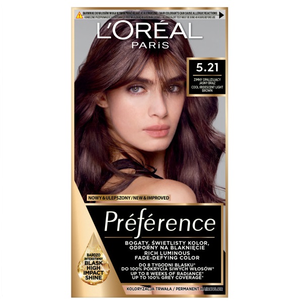 15566001725620828 Preference farba do włosów 5.21 Zimny Opalizujący Jasny Brąz - obrazek 1