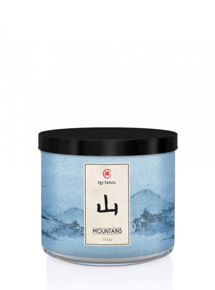 15651041599822121 Zen świeca zapachowa z trzema knotami Mountains 411g - obrazek 1