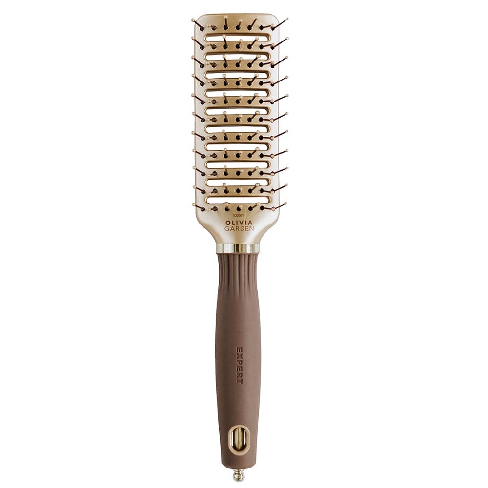 15654691712568662 Expert Style Vent szczotka do włosów z nylonowym włosiem Gold&Brown - obrazek 1