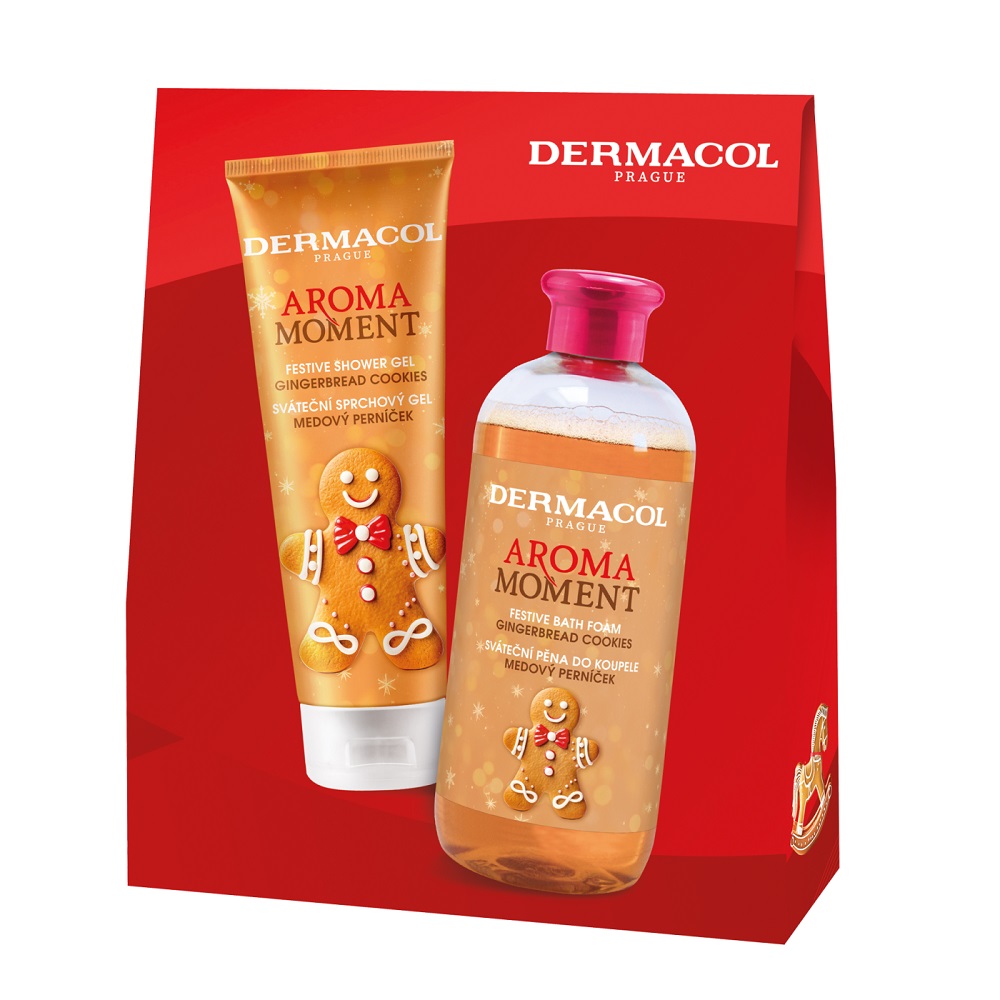 15676501760030817 Aroma Moment Gingerbread Cookies zestaw żel pod prysznic 250ml + płyn do kąpieli 500ml - obrazek 1