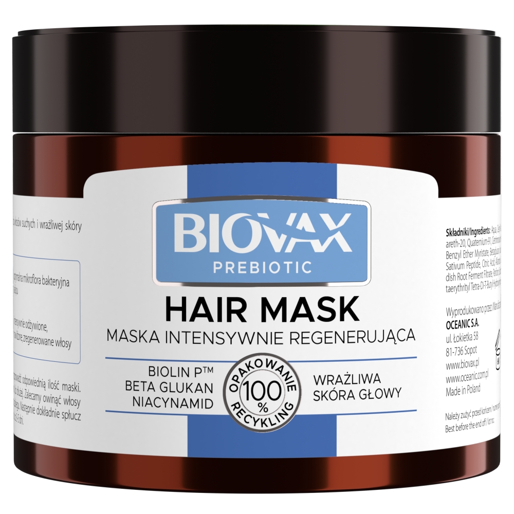 15837021741261660 Prebiotic maska intensywnie regenerująca do wrażliwej skóry głowy 250ml - obrazek 1