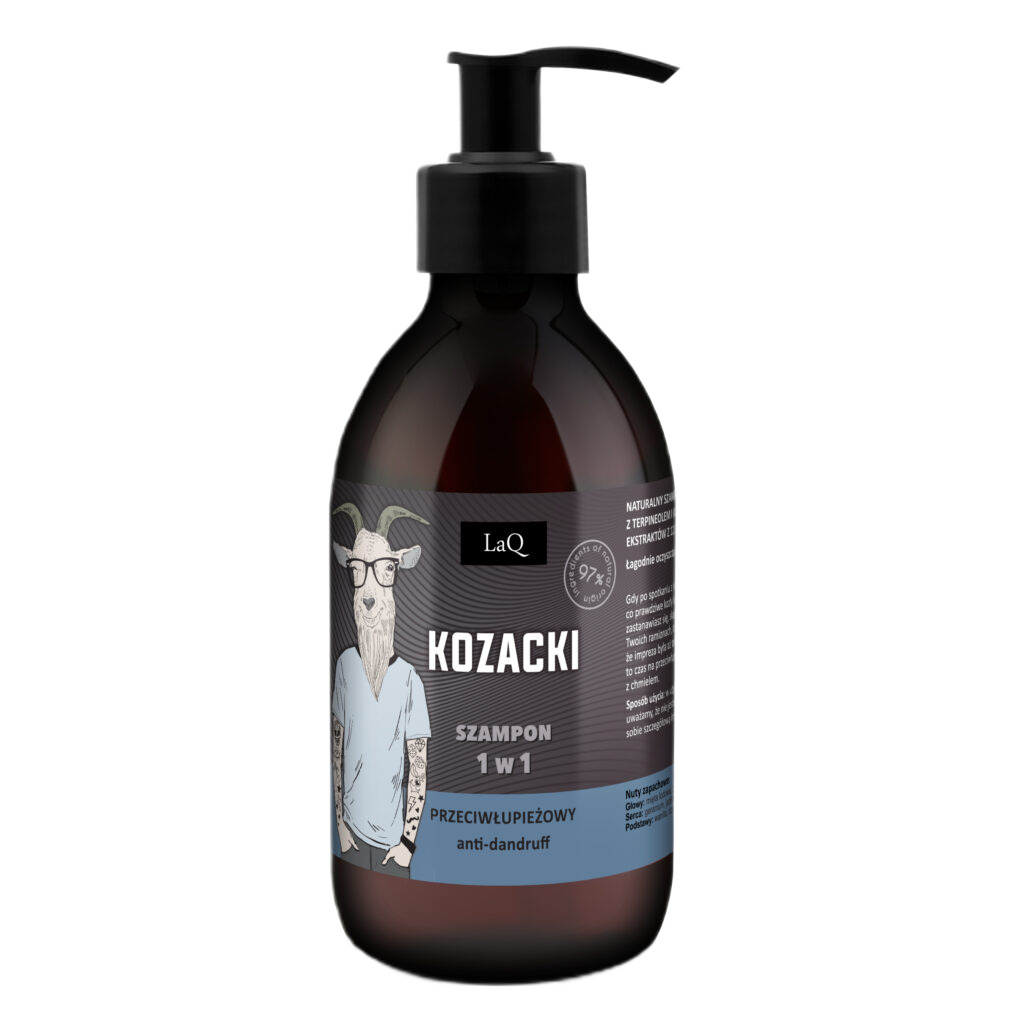 15860691737650113 Przeciwłupieżowy szampon dla facetów 1w1 Kozioł z Klasą 300ml - obrazek 1