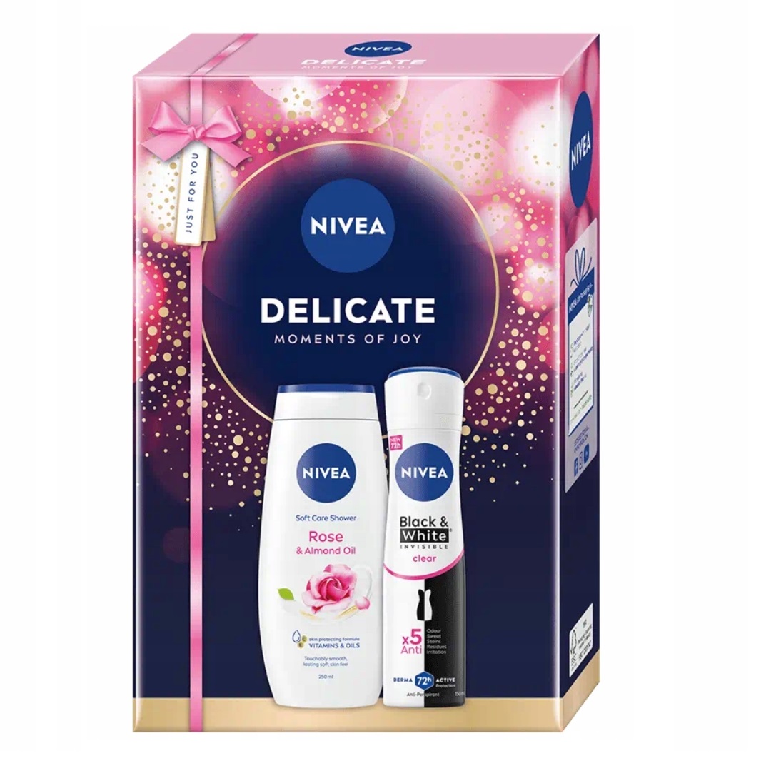15865481761292554 Delicate zestaw żel pod prysznic 250ml + antyperspirant w sprayu 150ml - obrazek 1
