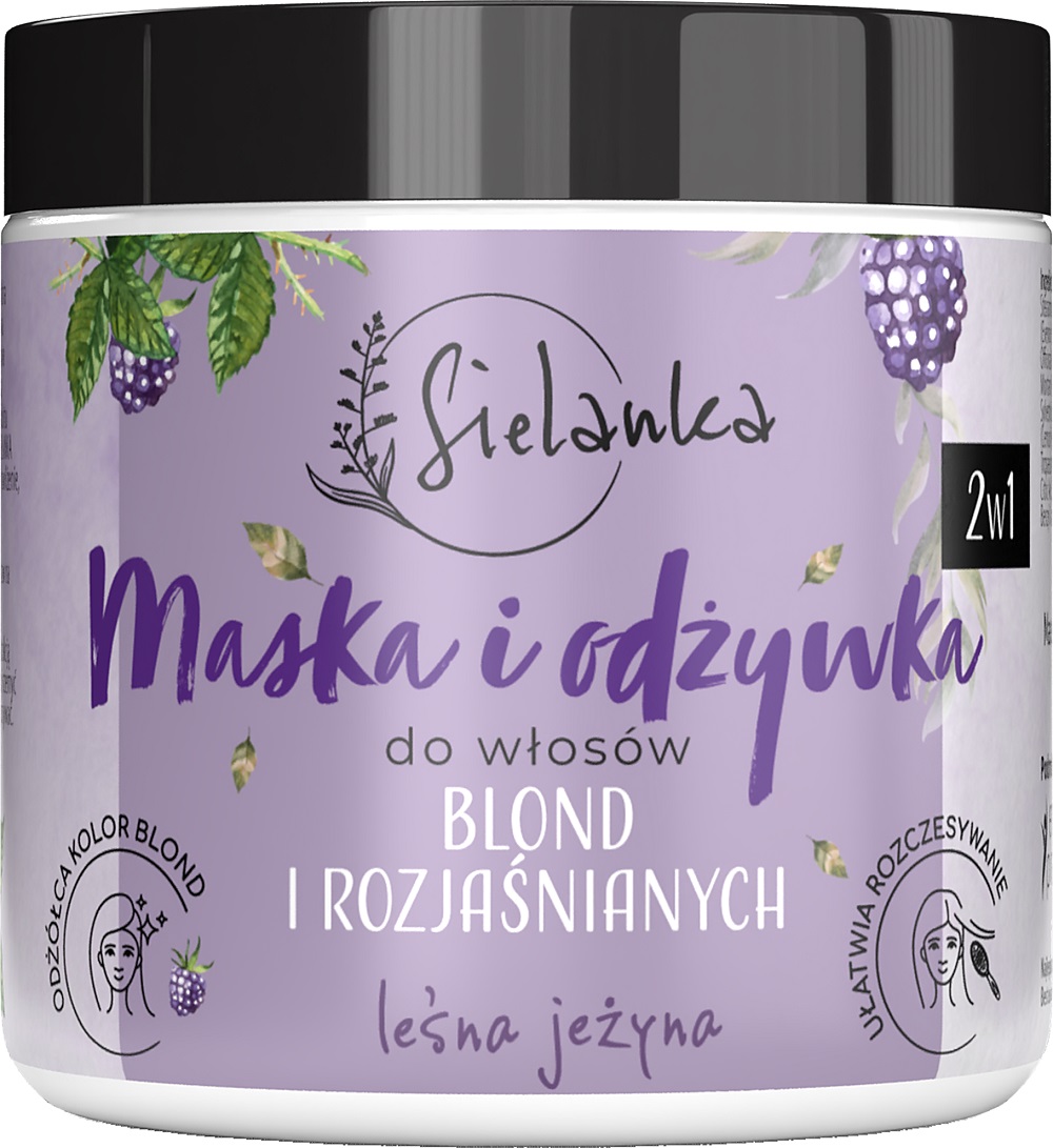 15985031660712836 2 w 1 maska i odżywka do włosów blond i rozjaśnianych Leśna Jeżyna 250ml - obrazek 1