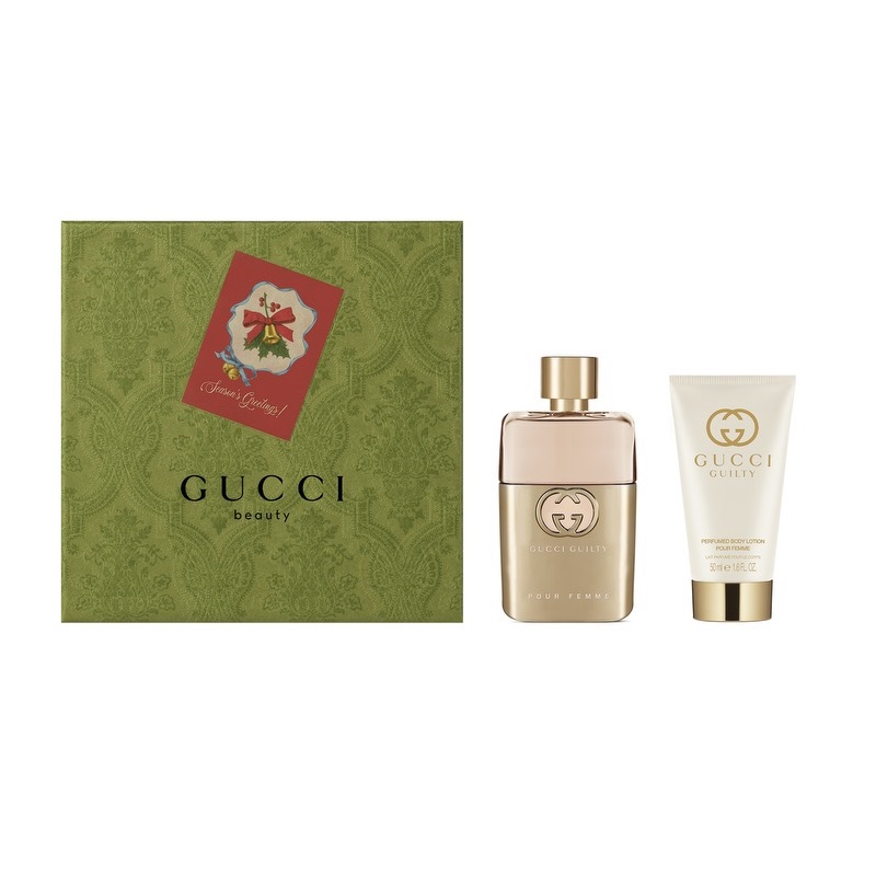16038491640839767 Guilty Pour Femme zestaw woda perfumowana spray 50ml + balsam do ciała 50ml - obrazek 1