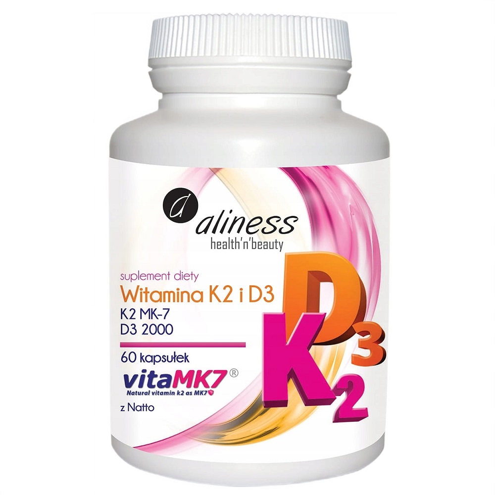 16100331763617417 Witamina K2 MK-7 100 µg z Natto + D3 suplement diety 60 kapsułek - obrazek 1