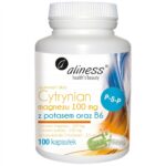 Cytrynian Magnezu 100mg z potasem oraz B6 suplement diety 100 kapsułek