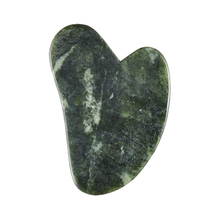 16564991675341767 Gua Sha kamień do masażu twarzy i szyi z jadeitu Green - obrazek 1
