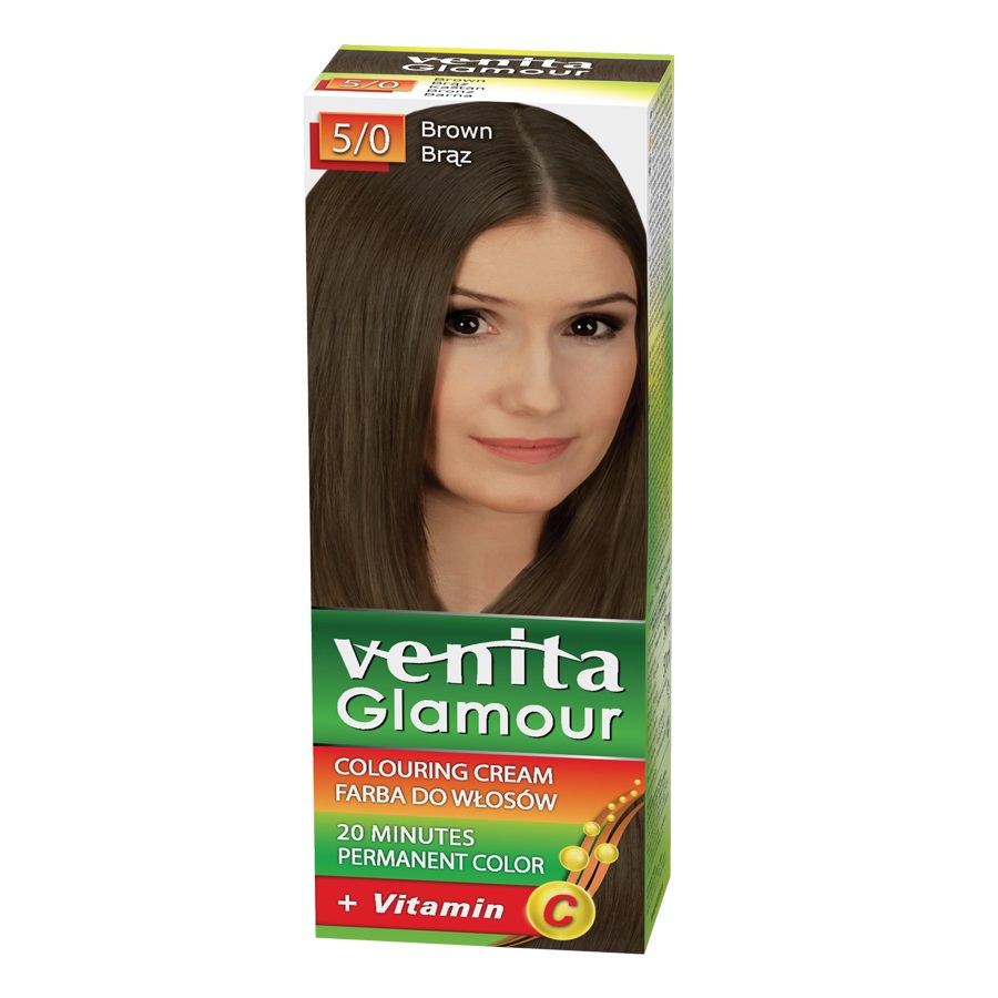 1657481677831656 Glamour farba do włosów 5/0 Brąz - obrazek 1