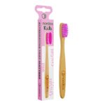 Kids Bamboo Toothbrush bambusowa szczoteczka do zębów dla dzieci Pink