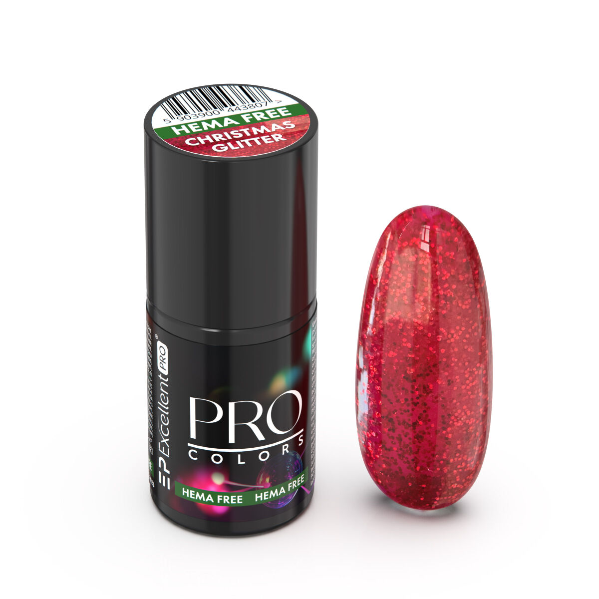 16837611762564471 Pro Colors Hema Free lakier hybrydowy 20 Christmas Glitter 7g - obrazek 1