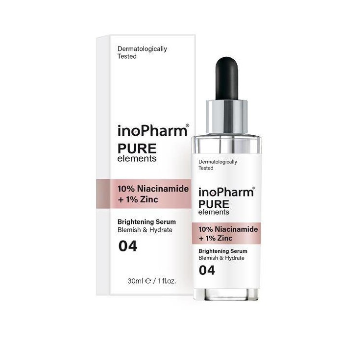 16885221660050681 Pure Elements 10% Niacinamide + 1% Zinc Brightening Serum serum do twarzy z 10% niacynamidem i 1% cynkiem 30ml - obrazek 1