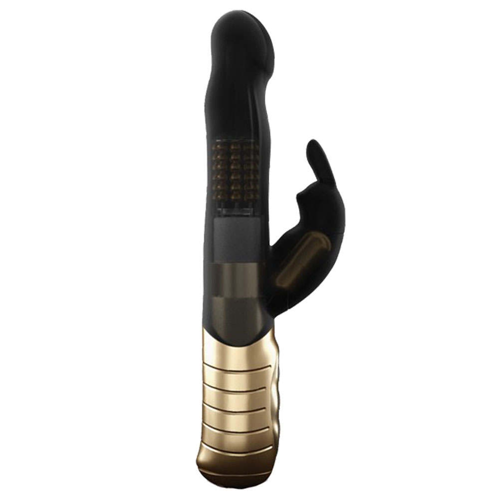 17060401627973247 Baby Rabbit 2.0 wibrator typu króliczek z podwójną stymulacją Black & Gold - obrazek 1