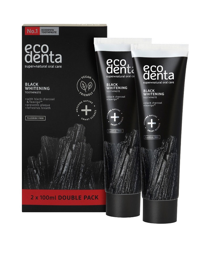 17210181627660972 Black Whitening Toothpaste czarna pasta do zębów wybielająca z węglem 2x100ml - obrazek 1