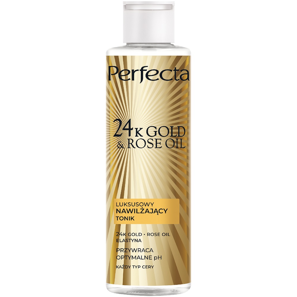 17277651718366348 24K Gold & Rose Oil luksusowy nawilżający tonik do twarzy 200ml - obrazek 1