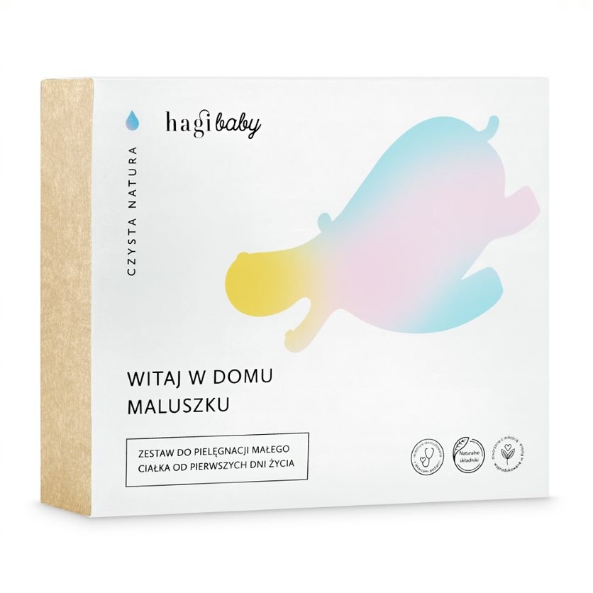 17382101656937926 Baby Witaj w Domu Maluszku zestaw krem pod pieluszkę 50ml + oliwka do ciała 150ml + krem do buzi i ciała 50ml + mydło 100g + żel do ciała i włosów 250ml - obrazek 1