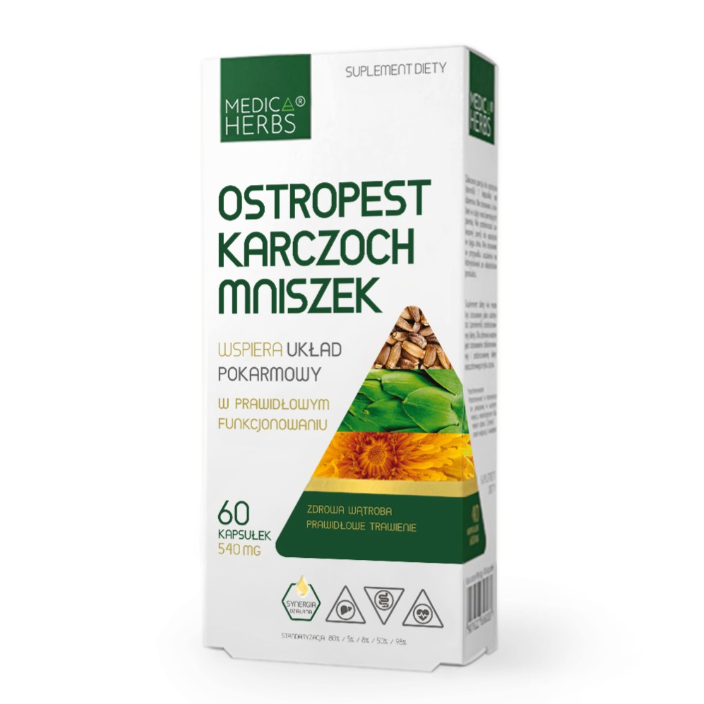 17407881747052576 Ostropest Karczoch Mniszek suplement diety 60 kapsułek - obrazek 1