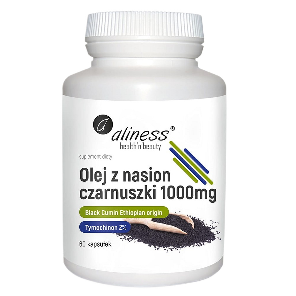 17525351763973721 Olej z nasion czarnuszki 2% 1000mg suplement diety 60 kapsułek - obrazek 1