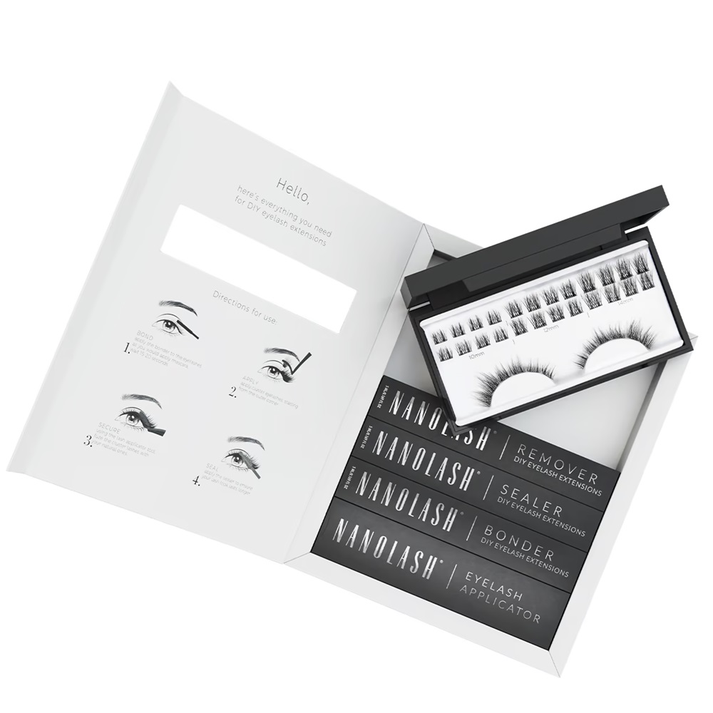 17929501715776702 DIY Extensions Starter Kit zestaw sztuczne rzęsy 10.12.14mm Divine 36szt. + bonder do rzęs 5ml + sealer do rzęs 5ml + aplikator do rzęs 1szt. + remover do rzęs 5ml - obrazek 1