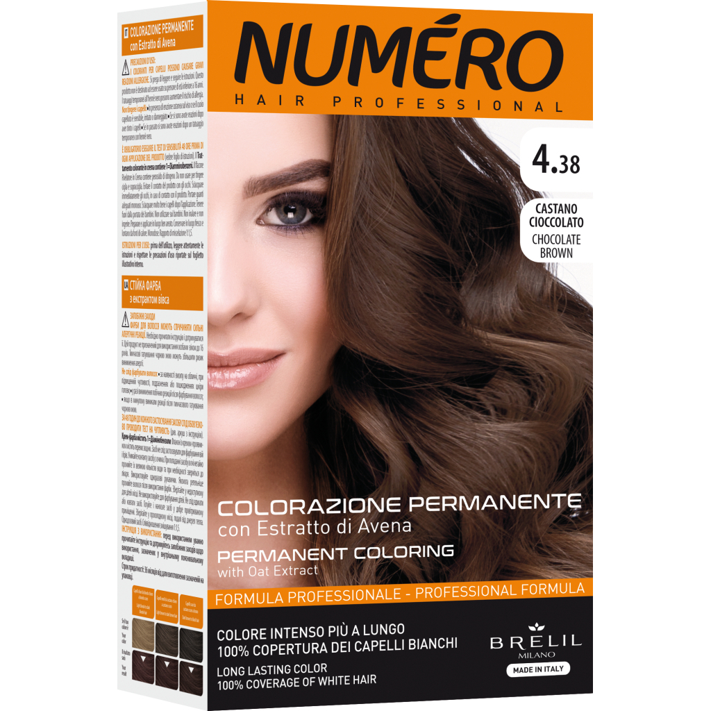 18011951662976017 Permanent Coloring farba do włosów 4.38 Chocolate Brown 140ml - obrazek 1