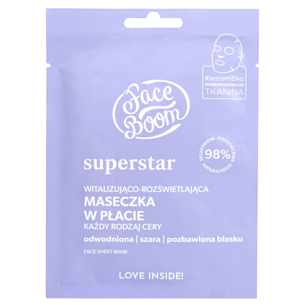18193021676006084 Superstar witalizująco-rozświetlająca maseczka w płacie Gwiazdorska Dama 1szt. - obrazek 1