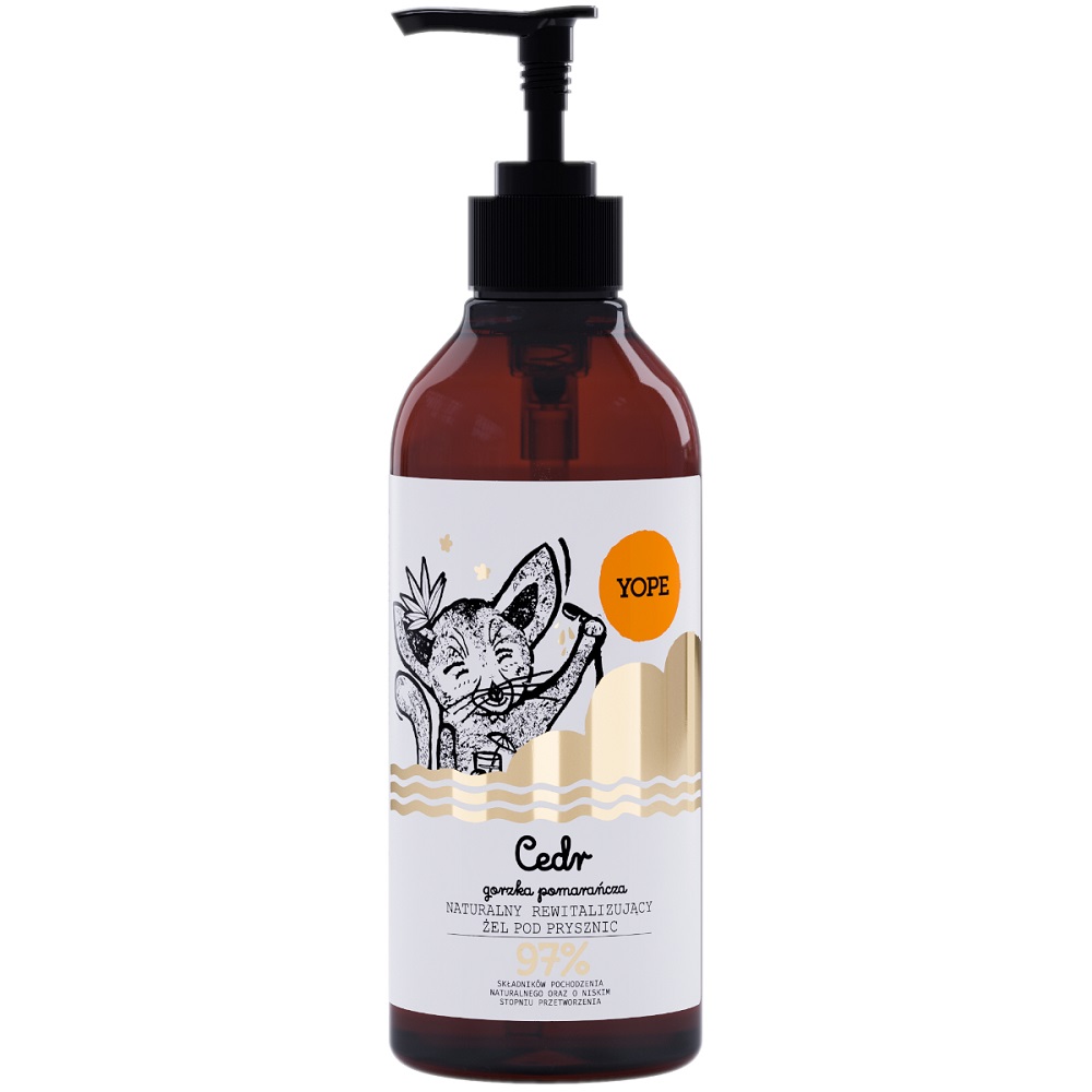 18271911674806626 Naturalny żel pod prysznic Cedr i Gorzka Pomarańcza 400ml - obrazek 1