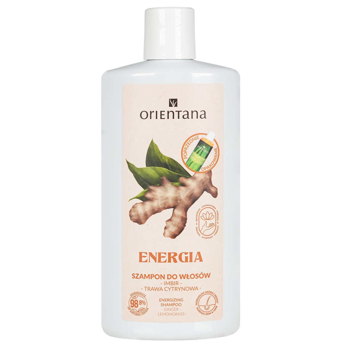 18311951753772578 Ajurwedyjski szampon do włosów Imbir i Trawa Cytrynowa 210ml - obrazek 1