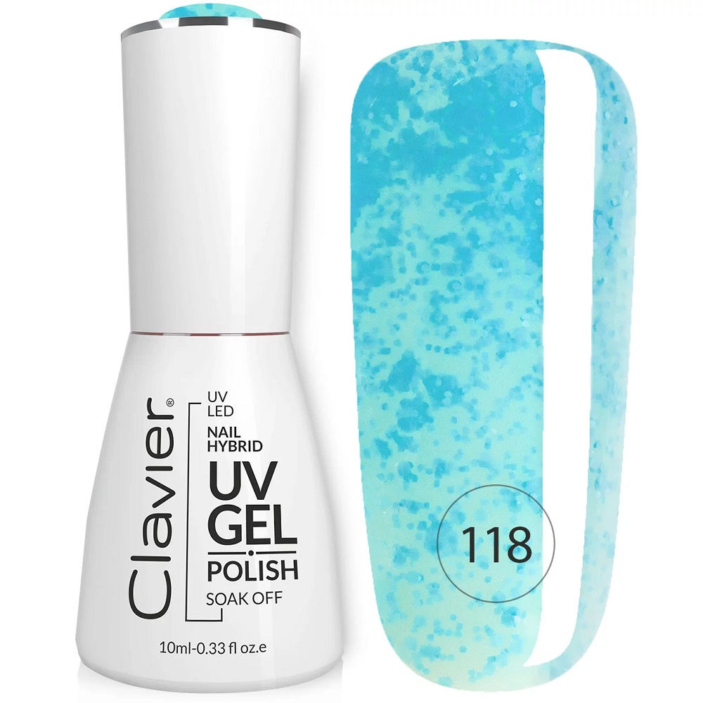 184481697785458 Luxury lakier hybrydowy z drobinkami holograficznymi 118 Sparkly Water 10ml - obrazek 1