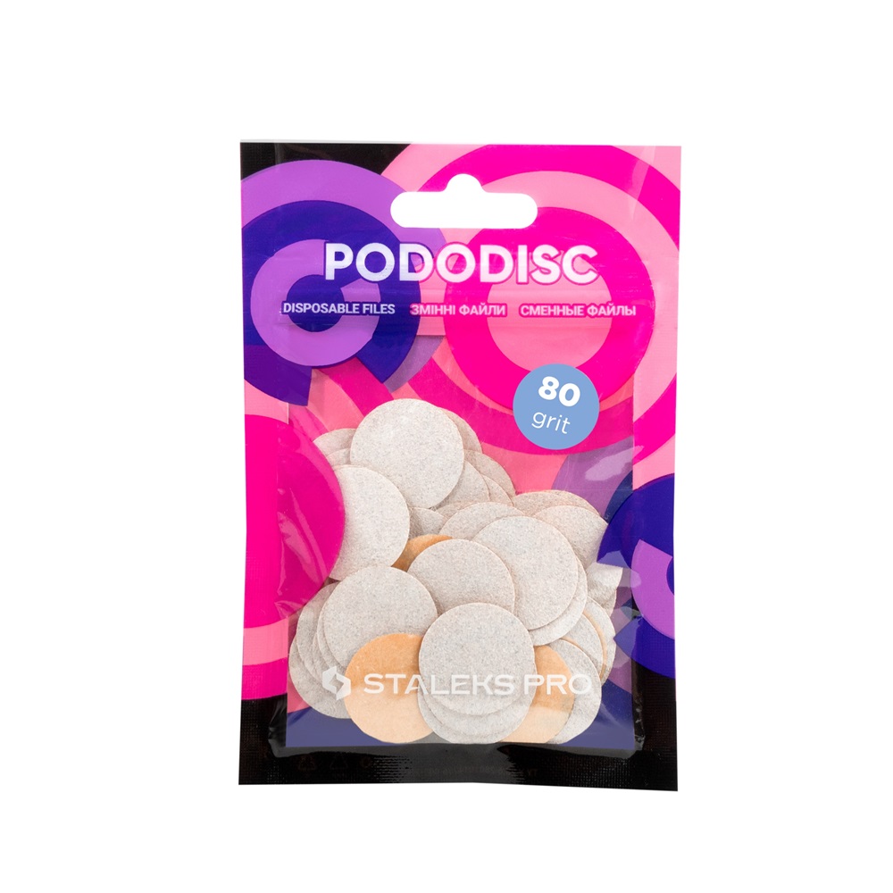 18450781712821096 PodoDisc Pro Expert białe wymienne nakładki M gradacja 80 50szt. - obrazek 1